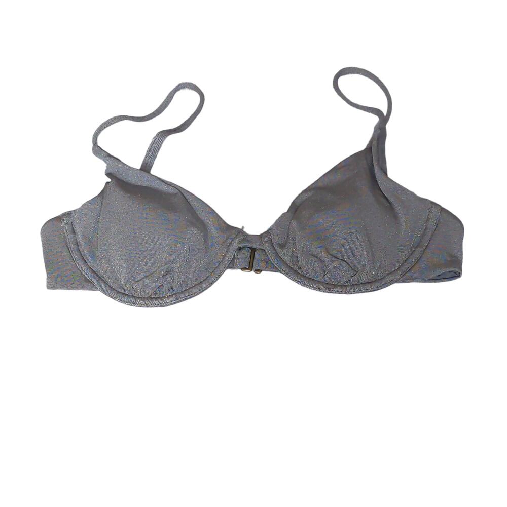 Andie Swim The Sicily Top Silver Bikini S